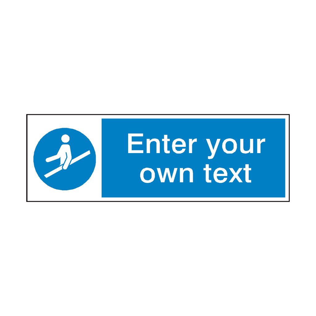 Use Handrail Custom Sticker | Safety-Label.co.uk