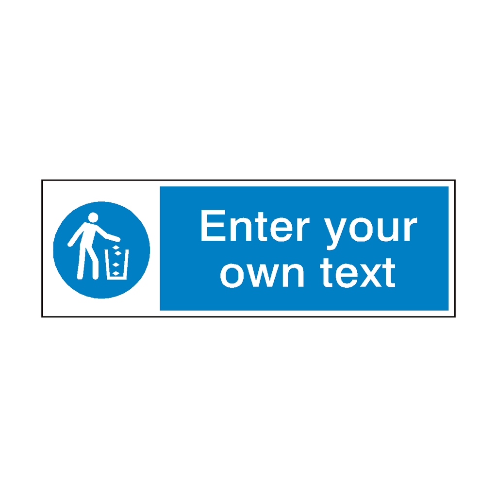 Use Litter Bin Custom Sticker | Safety-Label.co.uk