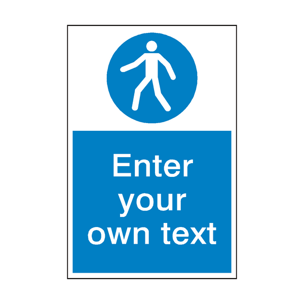 Use Walkway Custom Mandatory Sticker | Safety-Label.co.uk