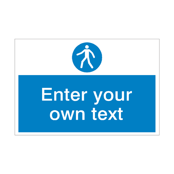 Use Walkway Custom Safety Sticker | Safety-Label.co.uk