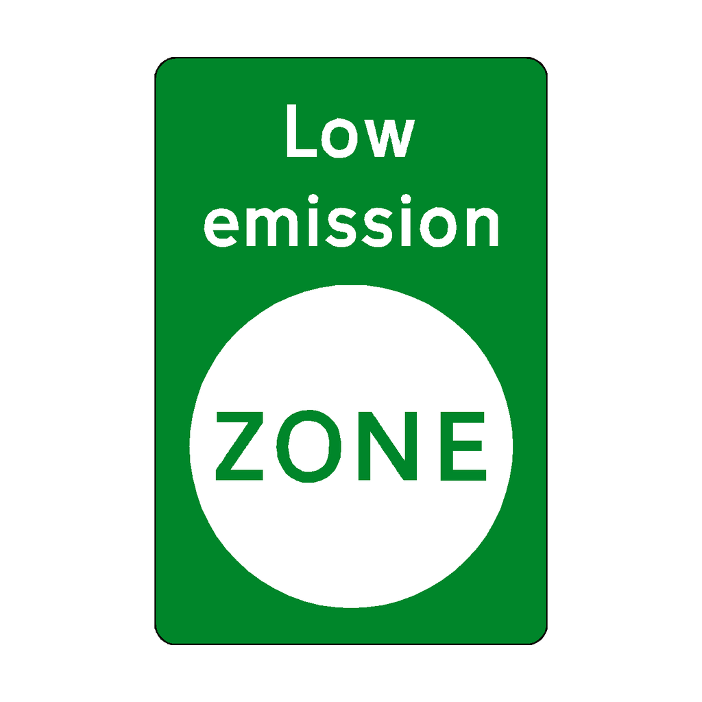 Low Emission Green Zone Sticker | Safety-Label.co.uk