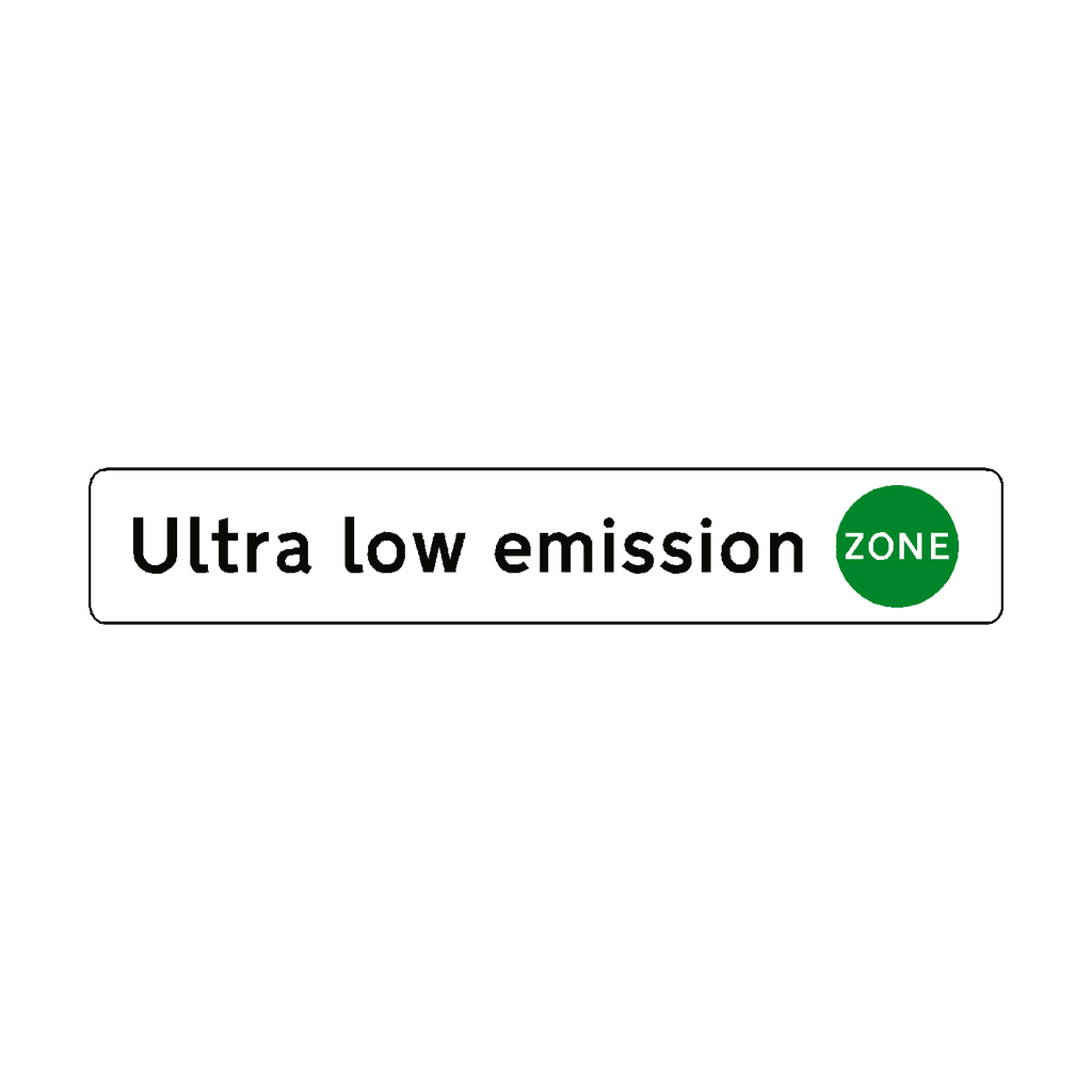 Ultra low emission zone text label | Safety-Label.co.uk