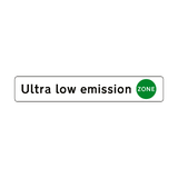 Ultra low emission zone text label | Safety-Label.co.uk
