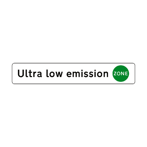 Ultra low emission zone text label | Safety-Label.co.uk