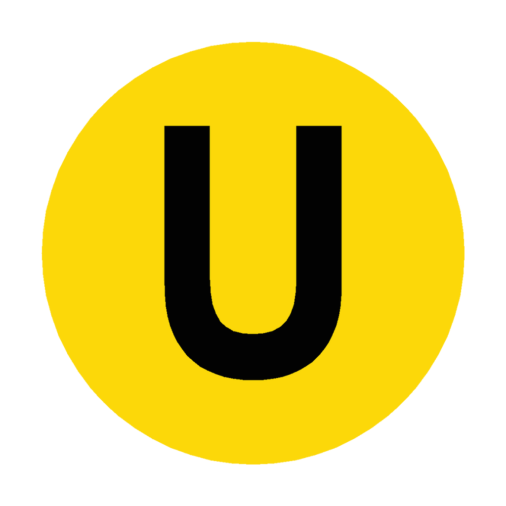 Letter U Floor Marker | Safety-Label.co.uk