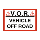 Vehicle Off Road Sign | Safety-Label.co.uk