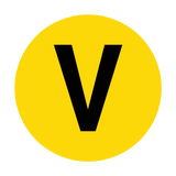 Letter V Floor Marker | Safety-Label.co.uk