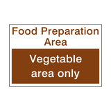 Vegetable Area Sign | Safety-Label.co.uk