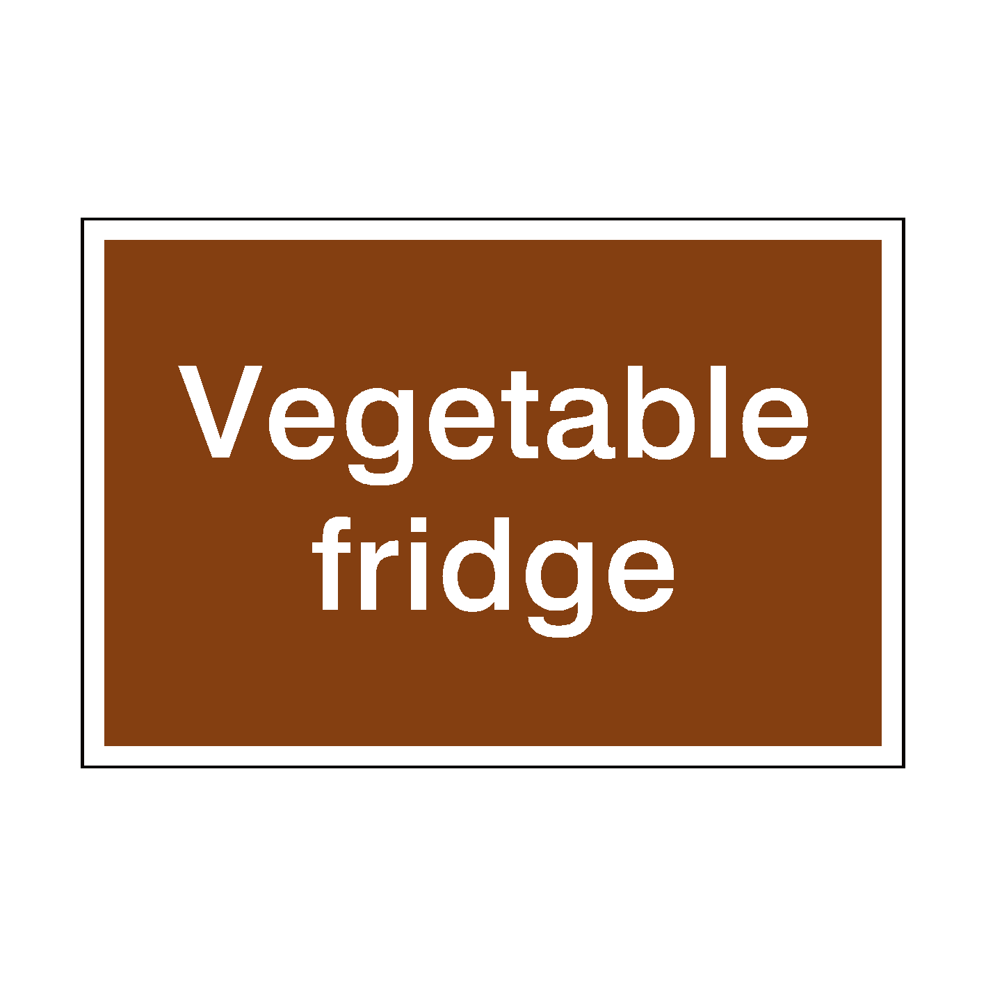 Vegetable Label Sign Vegetable Sign