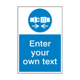 Wear Safety Belts Custom Mandatory Sticker | Safety-Label.co.uk