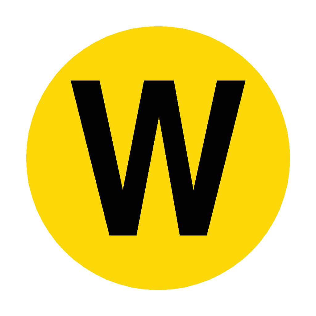 Letter W Floor Marker | Safety-Label.co.uk