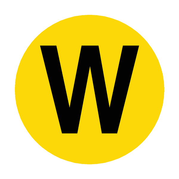 Letter W Floor Marker | Safety-Label.co.uk