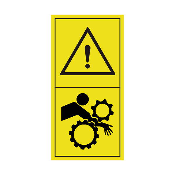 Warning Crush Hazard Sticker SafetyLabel.co.uk