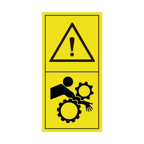 Warning Crush Hazard Sticker | Safety-Label.co.uk