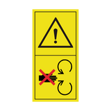 Warning Engine Running Sticker | Safety-Label.co.uk