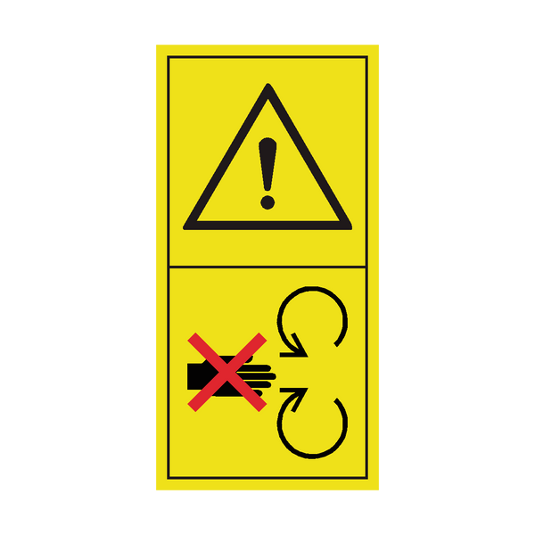 Warning Engine Running Sticker | Safety-Label.co.uk