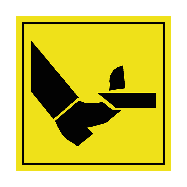 Warning Risk Of Cutting Foot Label | Safety-Label.co.uk
