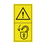 Warning Use Safety Lock Sticker | Safety-Label.co.uk