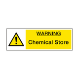 Caution Chemical Store Hazard Sign | Safety-Label.co.uk