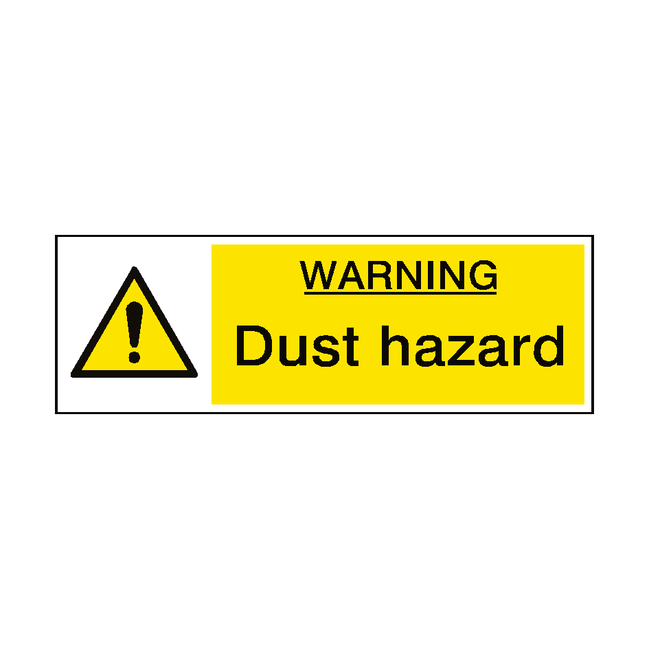 Warning Dust Hazard Sign | Safety-Label.co.uk