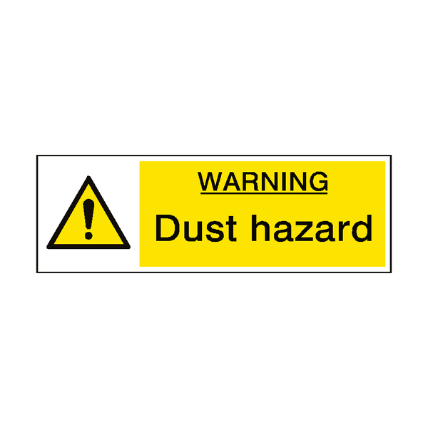 Warning Dust Hazard Sign | Safety-Label.co.uk