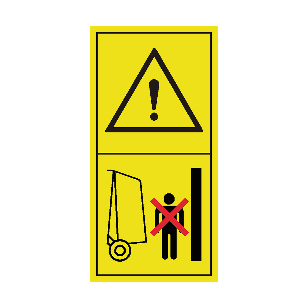 Warning Stay Clear Of Gate Swinging Area Sticker | Safety-Label.co.uk