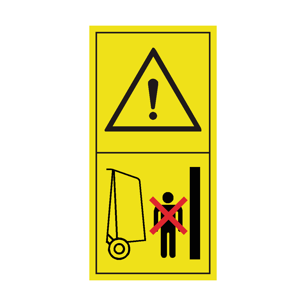Warning Stay Clear Of Gate Swinging Area Sticker | Safety-Label.co.uk