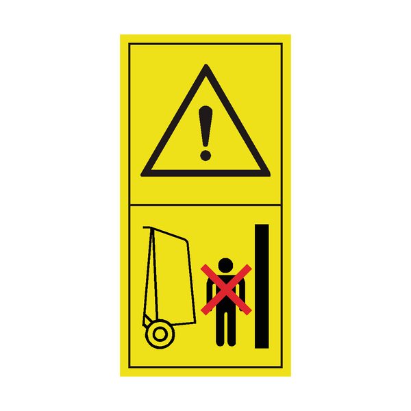 Warning Stay Clear Of Gate Swinging Area Sticker | Safety-Label.co.uk