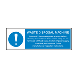 Waste Disposal Machine Instructions Sign | Safety-Label.co.uk