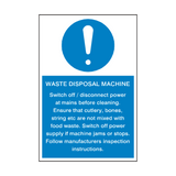 Waste Disposal Machine Mandatory Sign | Safety-Label.co.uk