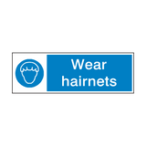 Wear Hairnets Hygiene Sign | Safety-Label.co.uk