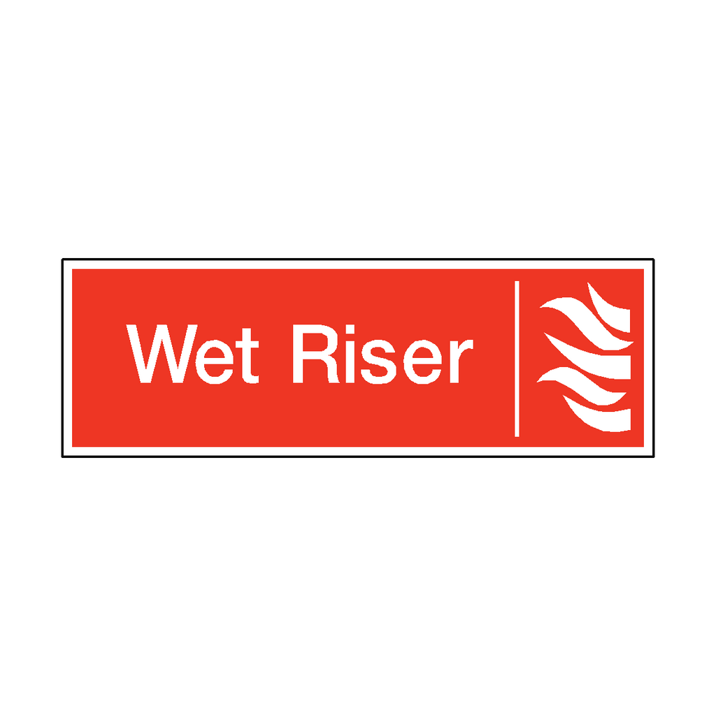 Wet Riser Sticker Wet Riser Safety Sticker