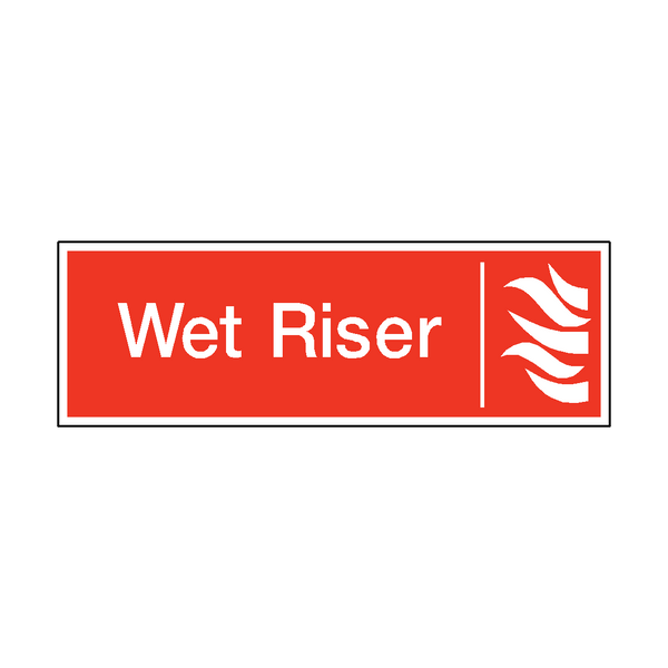 Wet Riser Safety Sticker | Safety-Label.co.uk