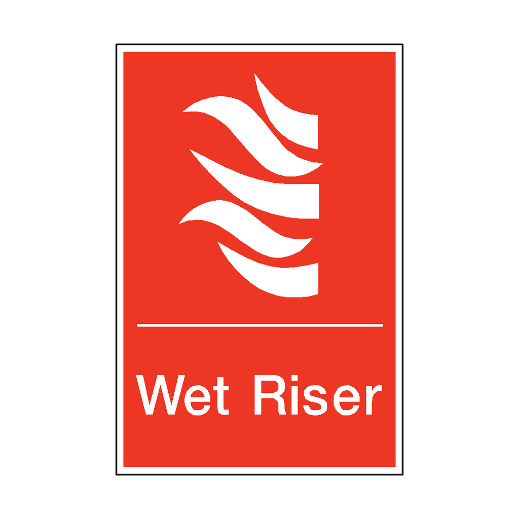San Riser Label Wet Riser Sticker | Safety-Label.co.uk