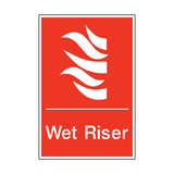 Wet Riser Sticker | Safety-Label.co.uk