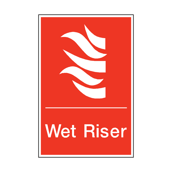 Wet Riser Sticker | Safety-Label.co.uk