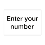 Custom Number Sticker Black | Safety-Label.co.uk