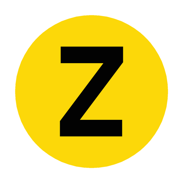 Letter Z Floor Marker | Safety-Label.co.uk