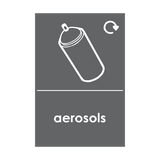 Aerosols Waste Recycling Sticker | Safety-Label.co.uk