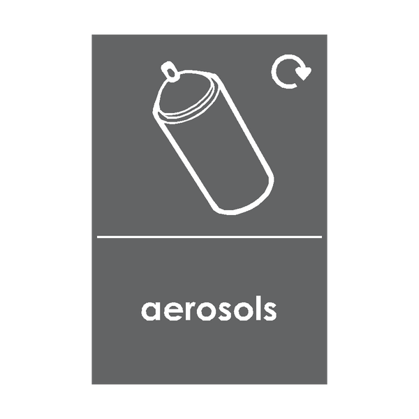 Aerosols Waste Recycling Sticker | Safety-Label.co.uk