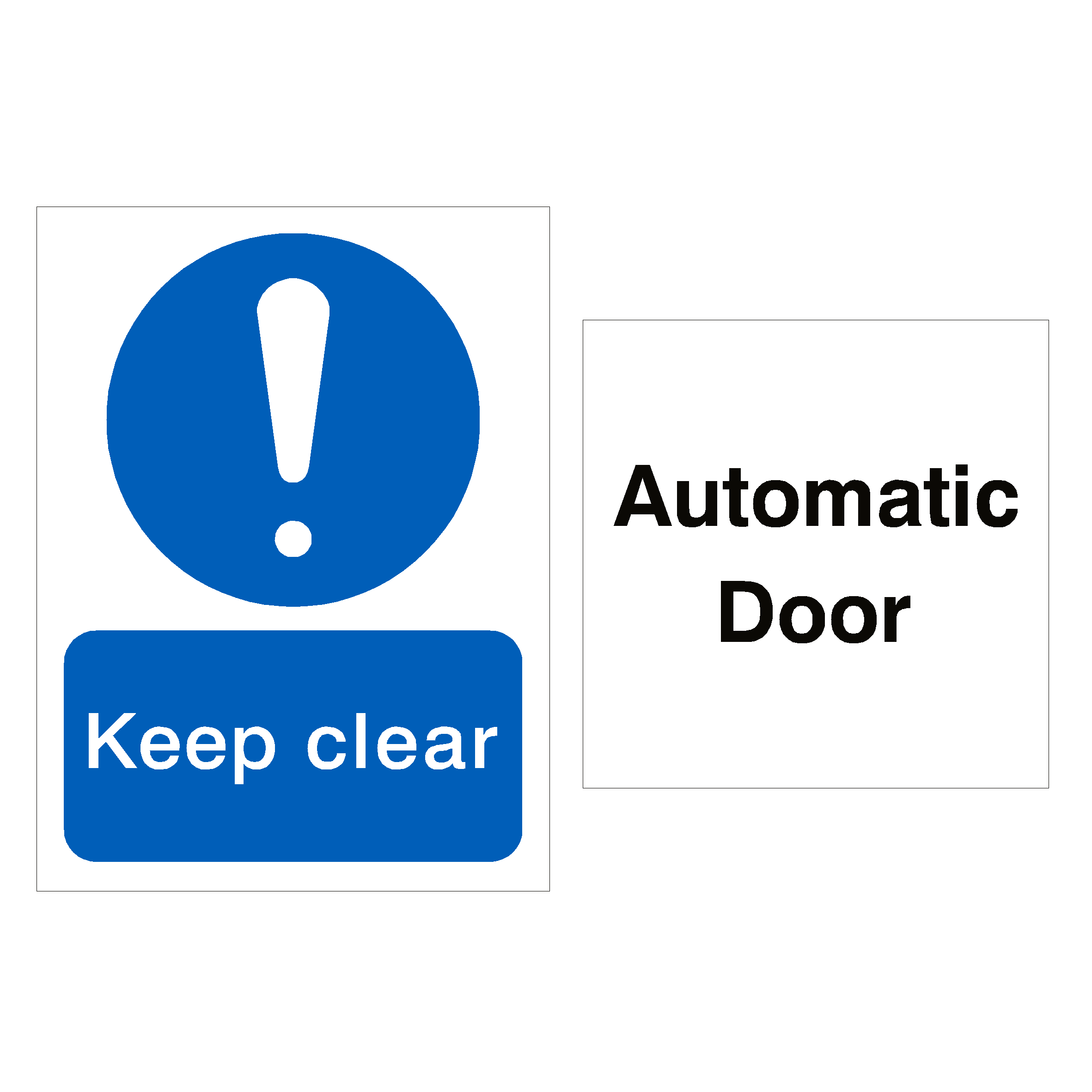 Automatic Door Keep Clear Sticker Pack SafetyLabel.co.uk