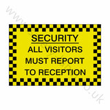 All Visitors Security Sticker 2 | Safety-Label.co.uk