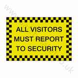 All Visitors Security Sticker | Safety-Label.co.uk