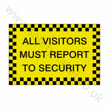 All Visitors Security Sticker | Safety-Label.co.uk