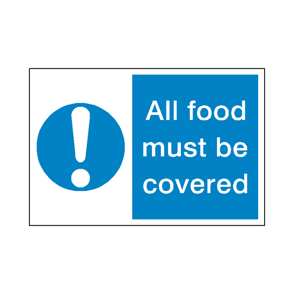 Food Covered Sticker | Safety-Label.co.uk