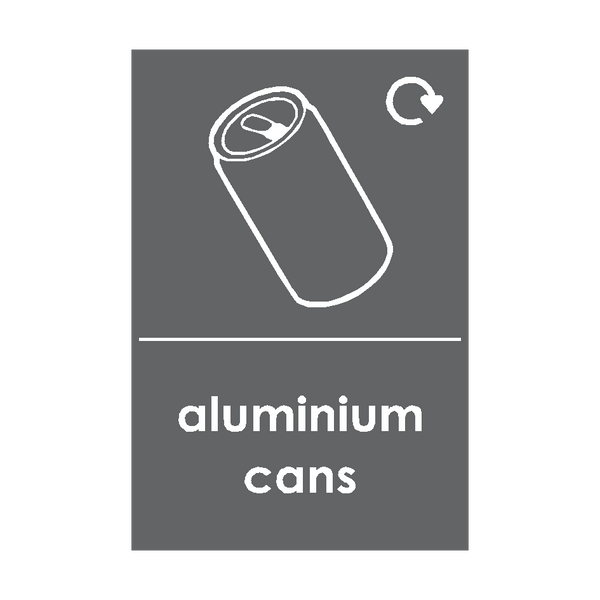 Aluminium Cans Waste Recycling Signs | Safety-Label.co.uk