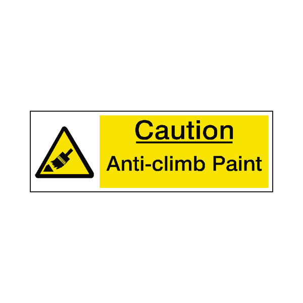 Anti Climb Paint Safety Sign | Safety-Label.co.uk