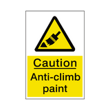 Anti Climb Paint Hazard Sticker | Safety-Label.co.uk