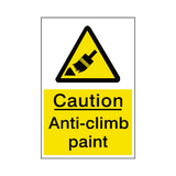 Anti Climb Paint Hazard Sign | Safety-Label.co.uk