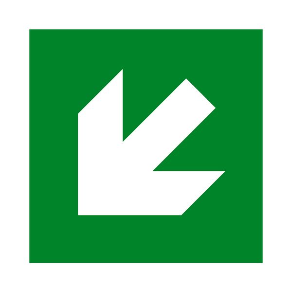 Arrow Down Left Sign | Safety-Label.co.uk